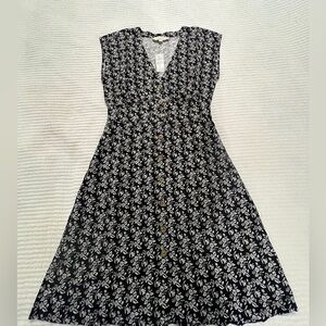 LOFT Sleeveless Button Down Cotton & Viscose Blend Dress Size 4 New